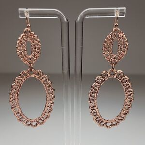 Elegant Rose Gold Dangle Earrings
